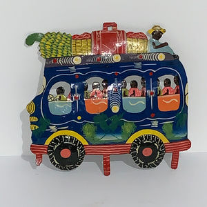 Hand Crafted Metal Traditional Haitian Travel Bus